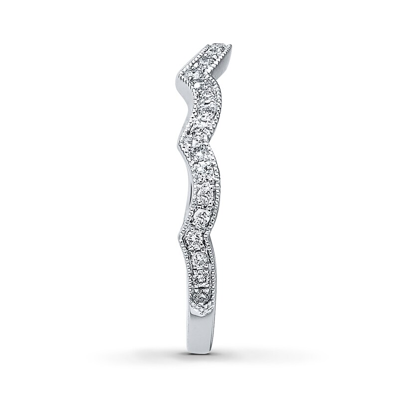 Main Image 3 of Previously Owned Neil Lane Wedding Band 1/5 ct tw Round-cut Diamonds 14K White Gold - Size 5