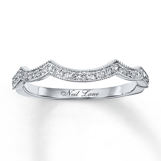Previously Owned Neil Lane Wedding Band 1/5 ct tw Round-cut Diamonds 14K White Gold Size