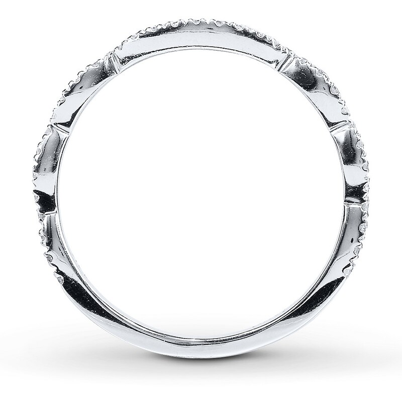 Main Image 2 of Previously Owned Neil Lane Wedding Band 1/5 ct tw Round-cut Diamonds 14K White Gold - Size 4.25