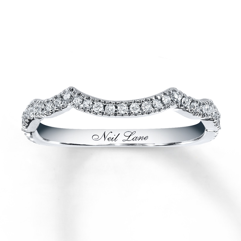 Previously Owned Neil Lane Wedding Band 1/5 ct tw Round-cut Diamonds 14K White Gold - Size 4.5