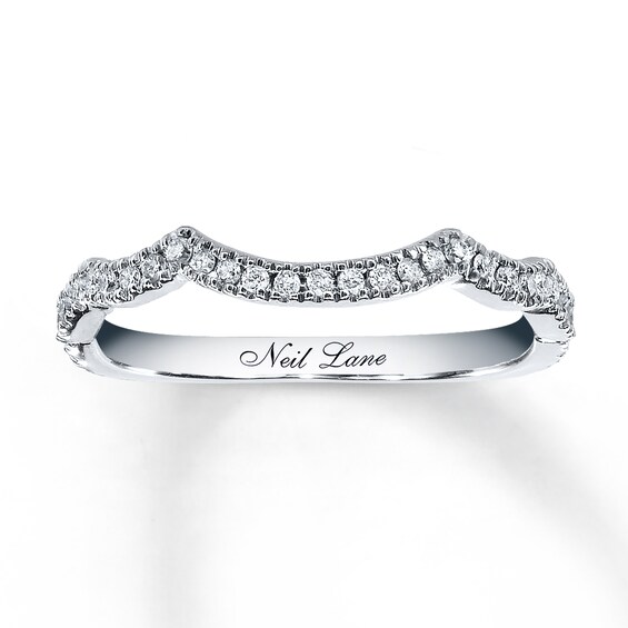 Previously Owned Neil Lane Wedding Band 1/5 ct tw Round-cut Diamonds 14K White Gold Size