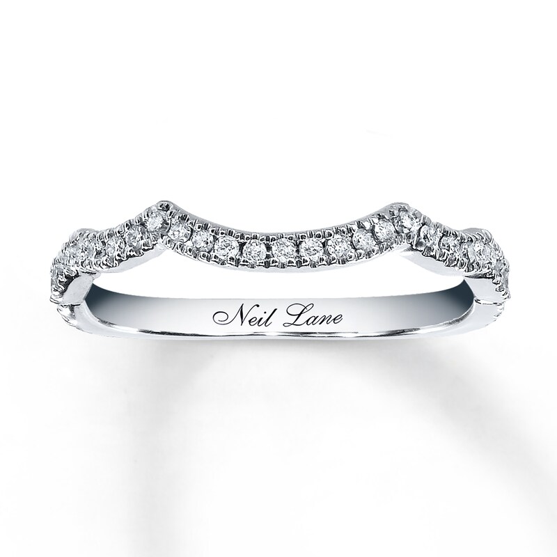 Main Image 1 of Previously Owned Neil Lane Wedding Band 1/5 ct tw Round-cut Diamonds 14K White Gold - Size 5.5