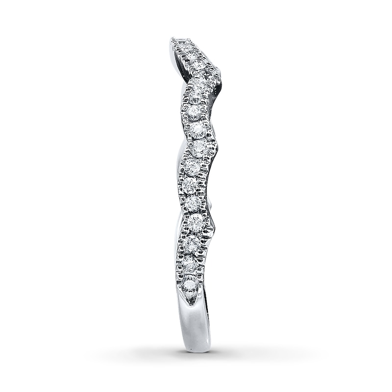 Main Image 3 of Previously Owned Neil Lane Wedding Band 1/5 ct tw Round-cut Diamonds 14K White Gold - Size 5.5