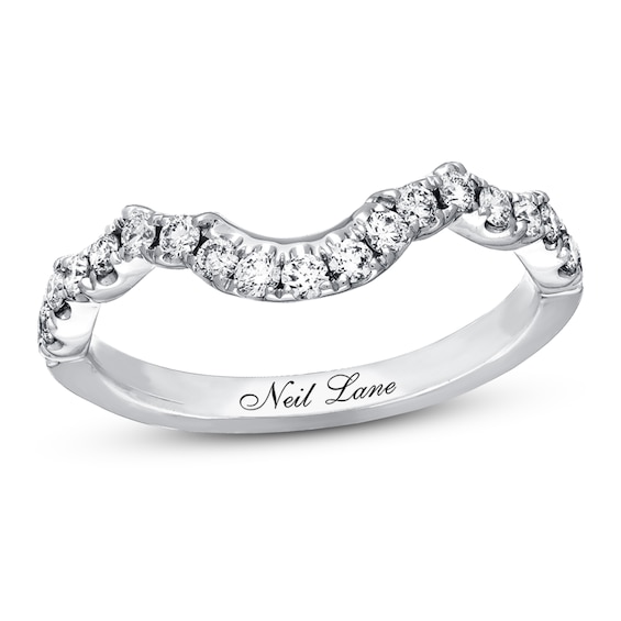 Previously Owned Neil Lane Wedding Band 3/8 ct tw Round-cut Diamonds 14K White Gold Size