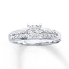 Thumbnail Image 1 of Previously Owned Diamond Engagement Ring 1/4 ct tw Round-cut 10K White Gold Size 4.5