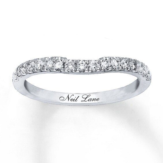 Previously Owned Neil Lane Wedding Band 1/3 ct tw Round-cut Diamonds 14K White Gold Size