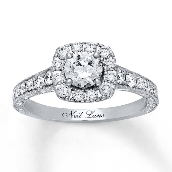 Previously Owned Neil Lane Engagement Ring 1-1/6 ct tw Round-cut Diamonds 14K White Gold 11