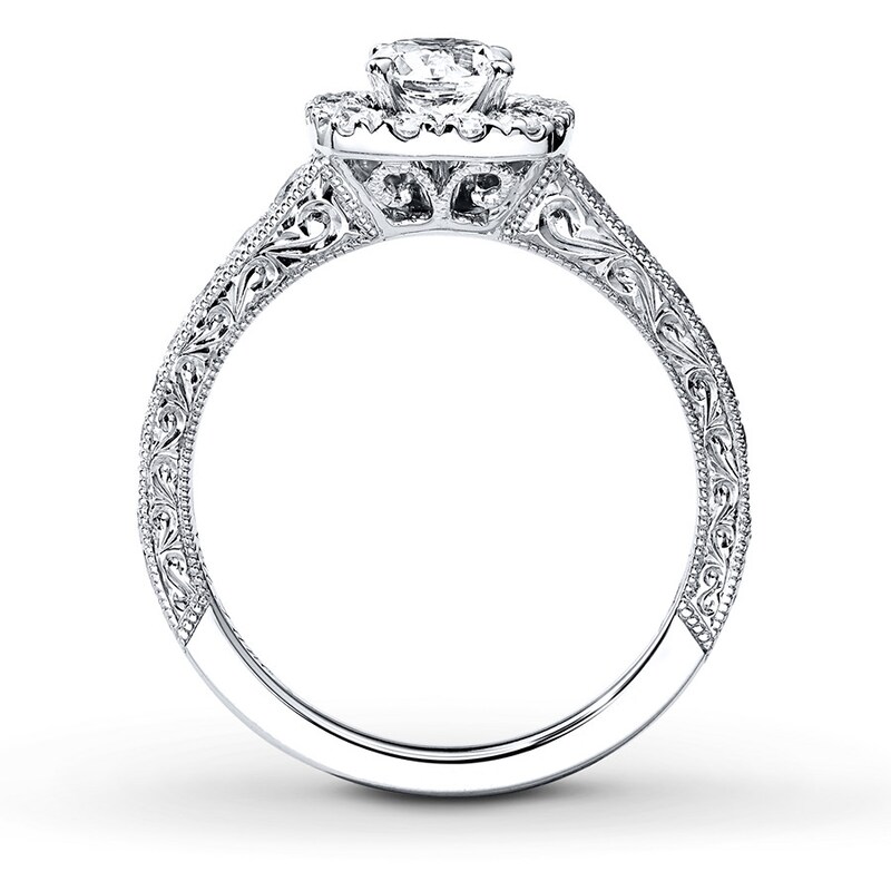 Main Image 2 of Previously Owned Neil Lane Engagement Ring 1-1/6 ct tw Round-cut Diamonds 14K White Gold - Size 4.75