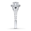 Thumbnail Image 3 of Previously Owned Neil Lane Engagement Ring 2-1/6 ct tw Cushion & Round-cut Diamonds 14K White Gold - Size 5.25