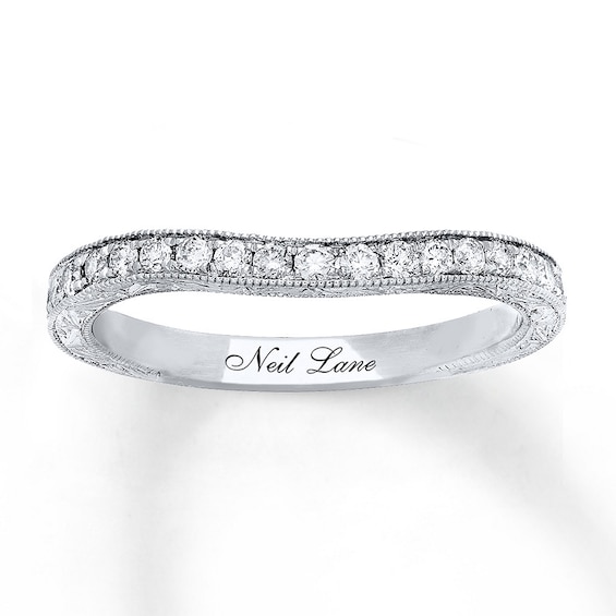 Previously Owned Neil Lane Wedding Band 1/ ct tw Round-cut Diamonds 14K White Gold Size