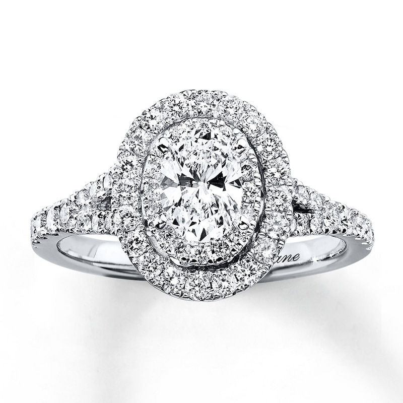 Main Image 1 of Previously Owned Neil Lane Engagement Ring 1 ct tw Round-cut Diamonds 14K White Gold - Size 4