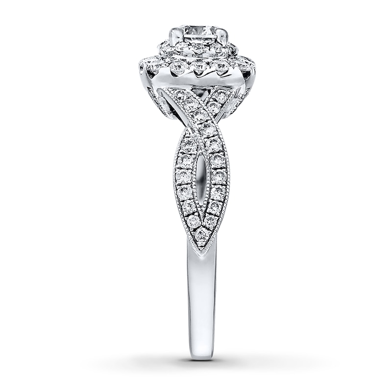 Previously Owned Neil Lane Engagement Ring 7/8 ct tw Round-cut Diamonds 14K White Gold - Size 8.5