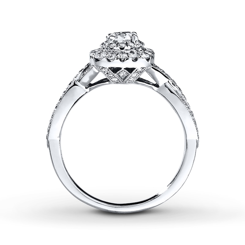 Previously Owned Neil Lane Engagement Ring 7/8 ct tw Round-cut Diamonds 14K White Gold - Size 9.5
