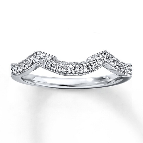 Previously Owned Neil Lane Wedding Band 1/8 ct tw Round-cut Diamonds 14K White Gold Size