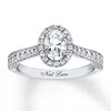 Thumbnail Image 1 of Previously Owned Neil Lane Engagement Ring 1-3/8 ct tw Oval & Round-cut 14K White Gold - Size 4.5