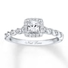 Thumbnail Image 1 of Previously Owned Neil Lane Engagement Ring 3/4 ct tw Princess & Round-cut Diamonds 14K White Gold - Size 4.5