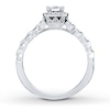 Thumbnail Image 2 of Previously Owned Neil Lane Engagement Ring 3/4 ct tw Princess & Round-cut Diamonds 14K White Gold - Size 4.5