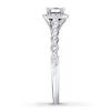 Thumbnail Image 3 of Previously Owned Neil Lane Engagement Ring 3/4 ct tw Princess & Round-cut Diamonds 14K White Gold - Size 4.5