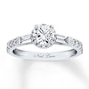 Thumbnail Image 0 of Previously Owned Neil Lane Engagement Ring 1-1/4 ct tw Round & Baguette-cut Diamonds 14K White Gold - Size 6