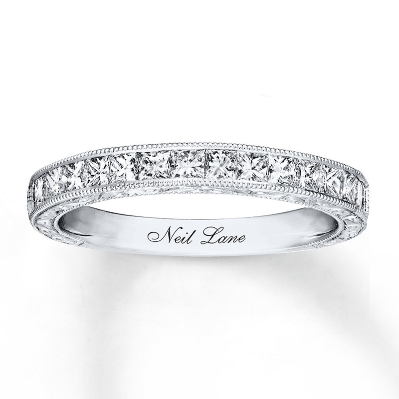 Main Image 1 of Previously Owned Neil Lane Wedding Band 3/4 ct tw Round-cut Diamonds 14K White Gold - Size 9