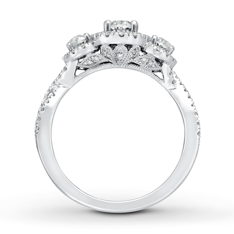 Previously Owned Neil Lane Engagement Ring 1-3/4 ct tw Round-cut Diamonds 14K White Gold - Size 9.5