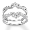 Previously Owned Diamond Insert Ring 1/2 ct tw Round-cut 14K White Gold