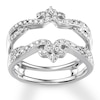 Thumbnail Image 1 of Previously Owned Diamond Insert Ring 1/2 ct tw Round-cut 14K White Gold - Size 10.5