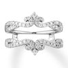 Thumbnail Image 4 of Previously Owned Diamond Insert Ring 1/2 ct tw Round-cut 14K White Gold - Size 10.5