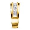 Thumbnail Image 2 of Previously Owned Men's Diamond Wedding Band 1 ct tw Round-cut 10K Yellow Gold - Size 13.75