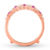 Thumbnail Image 2 of Previously Owned Pink Sapphire Enhancer Ring 1/2 ct tw Round-cut Diamonds 14K Rose Gold - Size 10.5