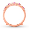 Thumbnail Image 1 of Previously Owned Pink Sapphire Enhancer Ring 1/2 ct tw Round-cut Diamonds 14K Rose Gold - Size 10.5