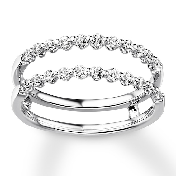 Previously Owned Diamond Enhancer Ring 1/2 ct tw Round-cut 14K White Gold Size 5