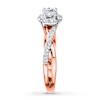 Thumbnail Image 3 of Previously Owned Diamond Engagement Ring 1/2 ct tw Round-cut 10K Rose Gold - Size 4