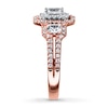 Thumbnail Image 3 of Previously Owned Engagement Ring 1-1/2 ct tw Emerald & Round-cut Diamonds 14K Two-Tone Gold - Size 9