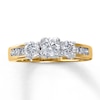 Thumbnail Image 1 of Previously Owned Three-Stone Diamond Engagement Ring 1 ct tw Round-cut 14K Yellow Gold Size 10.25