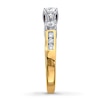 Thumbnail Image 3 of Previously Owned Three-Stone Diamond Engagement Ring 1 ct tw Round-cut 14K Yellow Gold Size 10.25