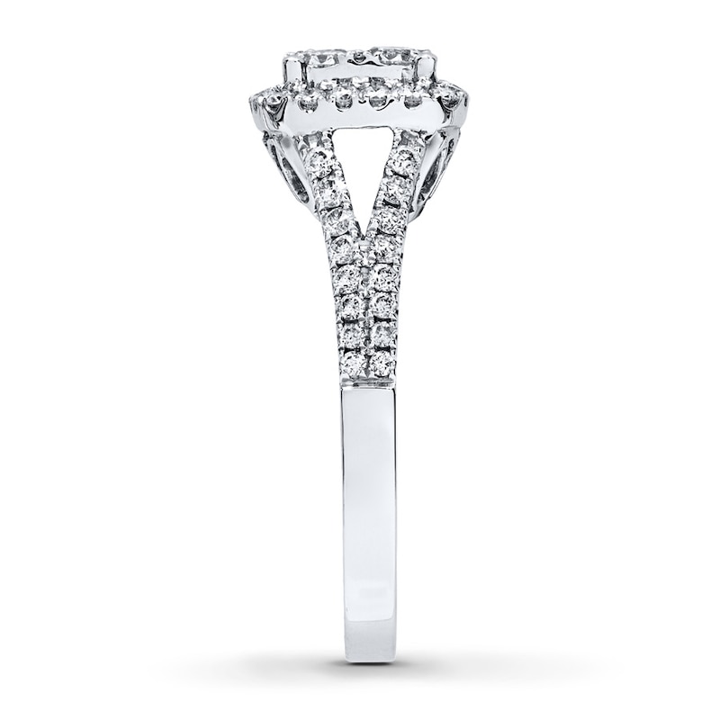 Main Image 3 of Previously Owned Diamond Engagement Ring 1 ct tw Round-cut 14K White Gold Size 4