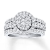 Thumbnail Image 1 of Previously Owned Diamond Bridal Set 2 ct tw Round-cut 14K White Gold - Size 10