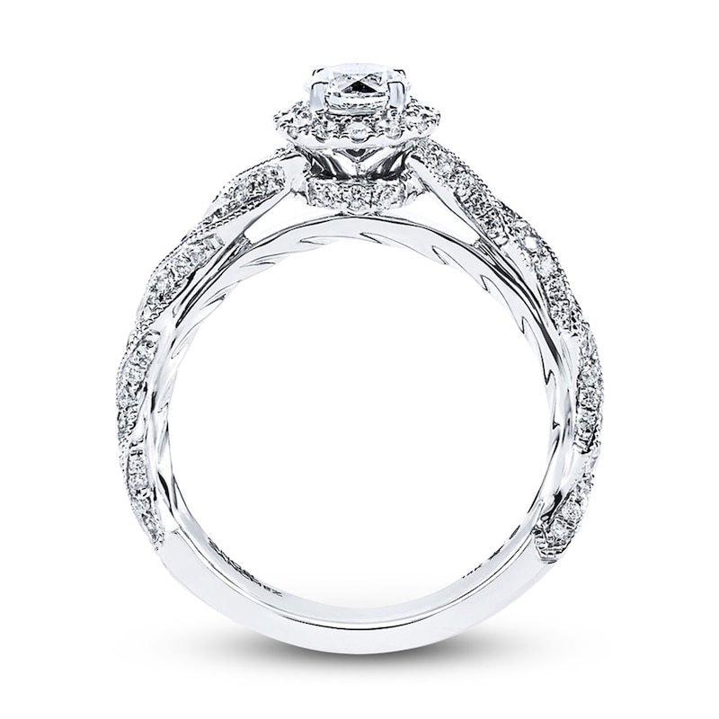 Main Image 2 of Previously Owned Diamond Engagement Ring 1 ct tw Round-cut 14K White Gold - Size 10