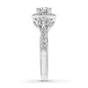 Thumbnail Image 3 of Previously Owned Diamond Engagement Ring 7/8 ct tw Princess & Round-cut 14K White Gold - Size 9.5