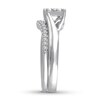 Thumbnail Image 2 of Previously Owned Diamond Bridal Set 5/8 ct tw Princess & Round-cut 14K White Gold - Size 8