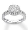 Thumbnail Image 1 of Previously Owned Diamond Engagement Ring 7/8 ct tw Round-cut 14K White Gold - Size 3.75