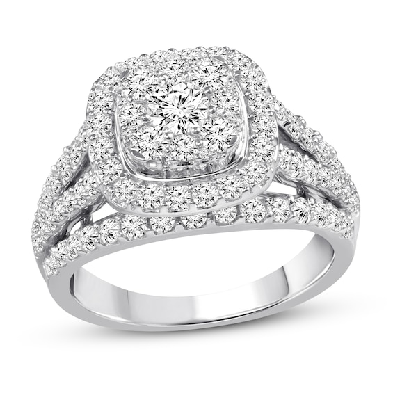 Previously Owned Diamond Engagement Ring 2 ct tw Round-cut 14K White Gold 10