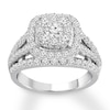 Thumbnail Image 1 of Previously Owned Diamond Engagement Ring 2 ct tw Round-cut 14K White Gold - Size 11