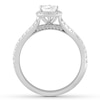 Thumbnail Image 2 of Previously Owned Diamond Engagement Ring 7/8 ct tw Pear & Round-cut 14K White Gold - Size 3.5