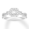 Thumbnail Image 1 of Previously Owned Diamond Engagement Ring 7/8 ct tw Round-cut 14K White Gold Size 5.5