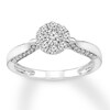 Thumbnail Image 1 of Previously Owned Diamond Engagement Ring 1/2 ct tw Round-cut 10K White Gold - Size 4.75