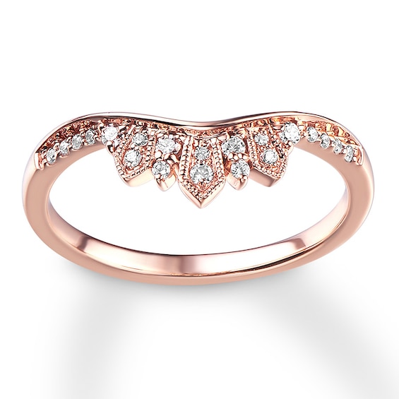Previously Owned Diamond Enhancer Ring 1/8 ct tw Round-cut 14K Rose Gold Size 10