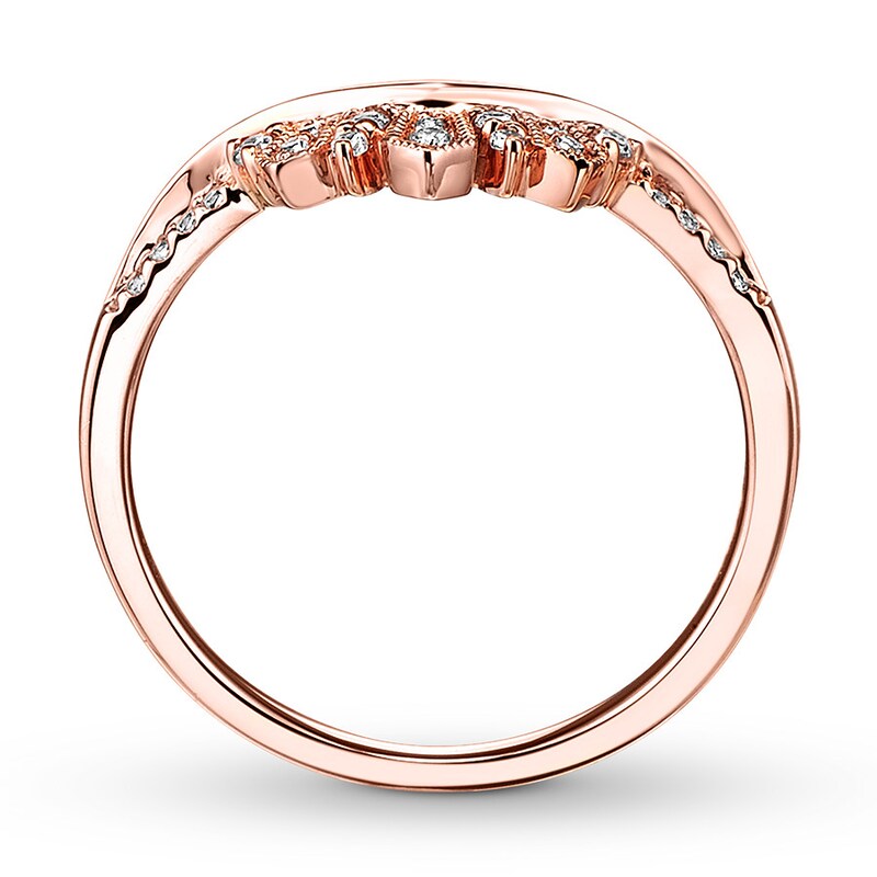 Main Image 2 of Previously Owned Diamond Enhancer Ring 1/8 ct tw Round-cut 14K Rose Gold - Size 10