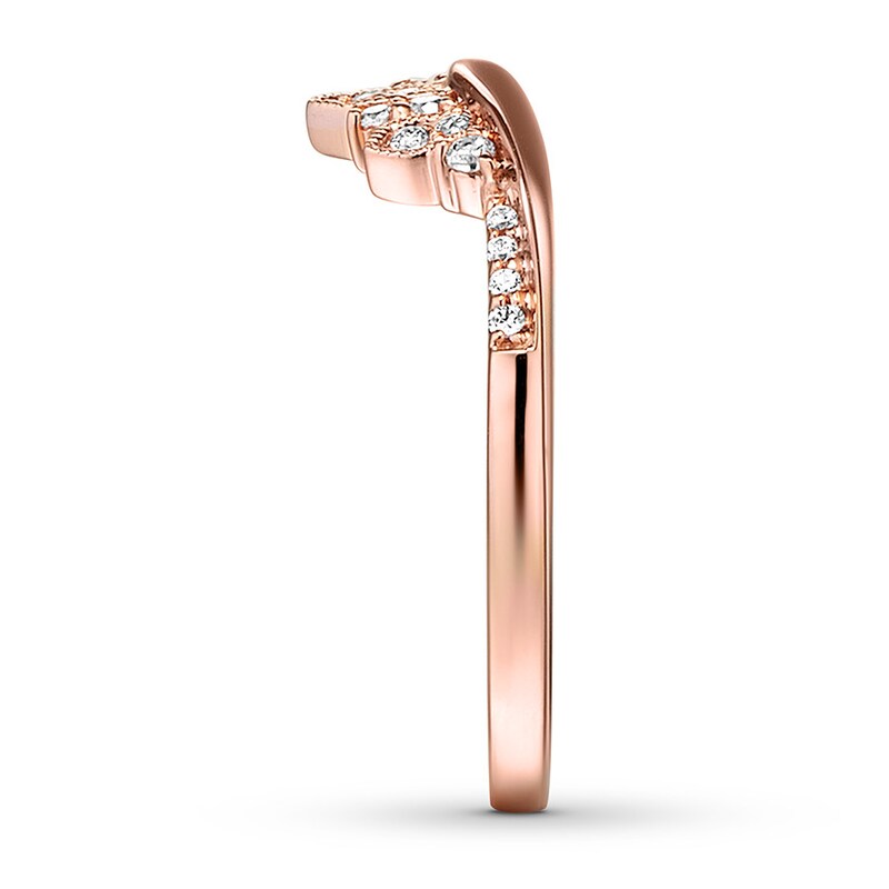 Main Image 3 of Previously Owned Diamond Enhancer Ring 1/8 ct tw Round-cut 14K Rose Gold - Size 10